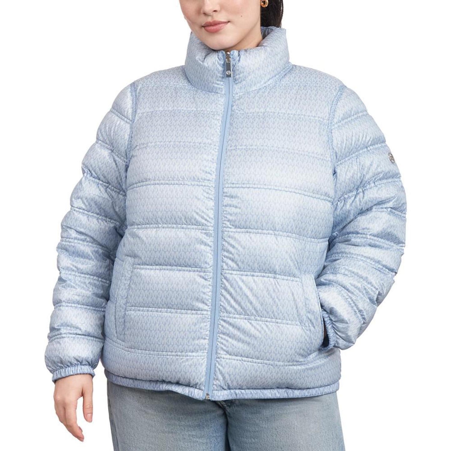 Women's Plus Size Reversible Shine Down Puffer Coat, Created for Macy's