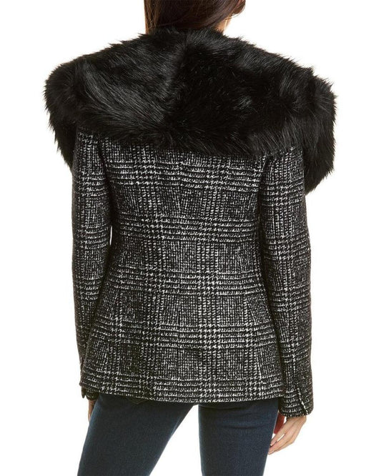 Michael Kors Collection Shawl Wool, Silk, Alpaca, & Mohair-Blend Jacket