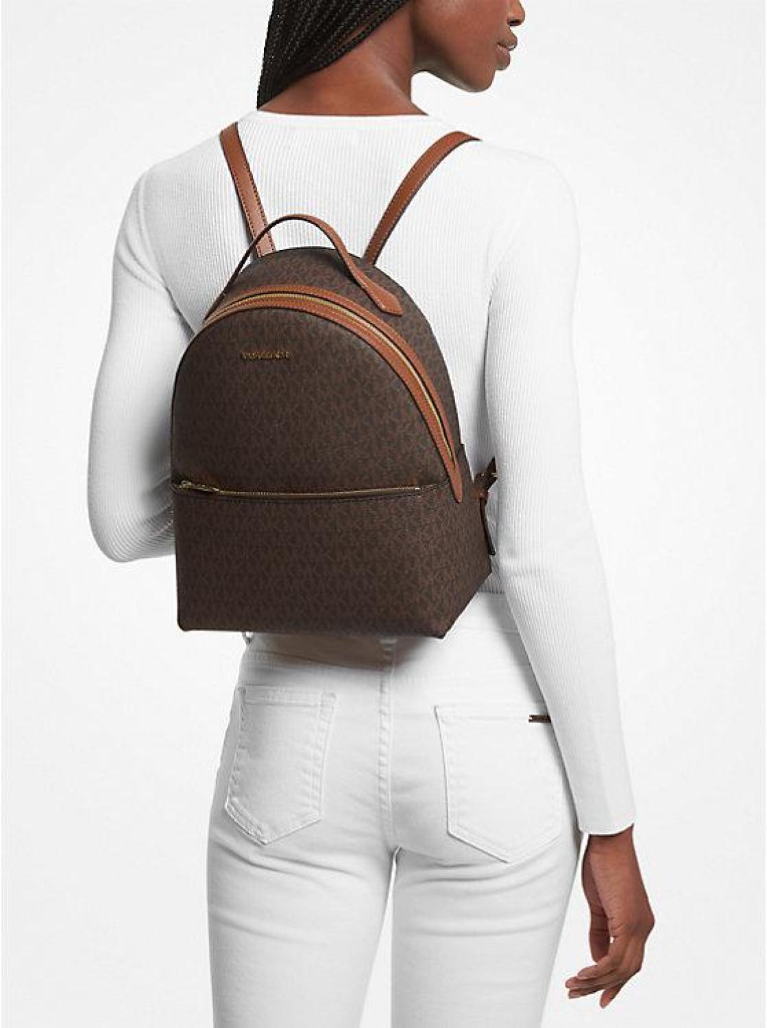 Varick Snake Embossed Leather Utility Backpack