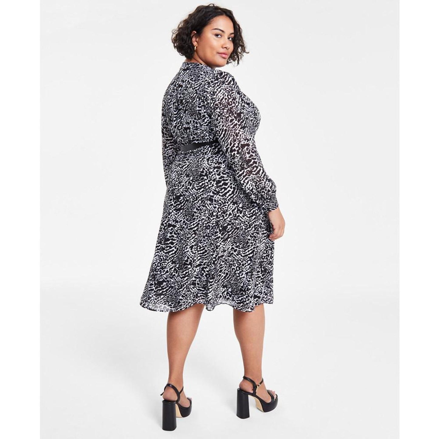 Plus Size Animal-Print Kate Midi Dress