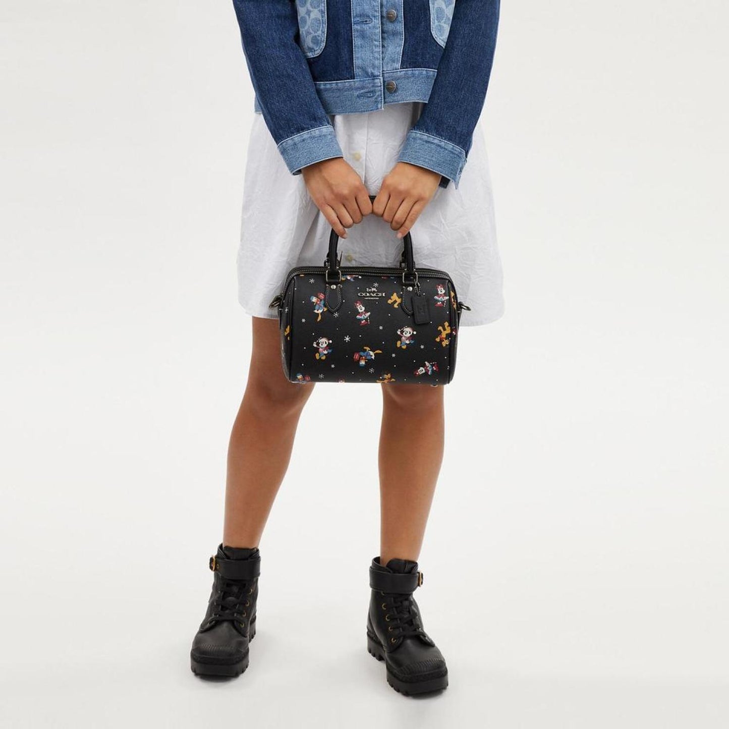 Coach Outlet Disney X Coach Rowan Satchel With Holiday Print