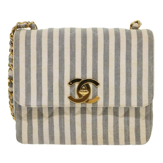 Chanel Flap Bag  Canvas Shoulder Bag (Pre-Owned)