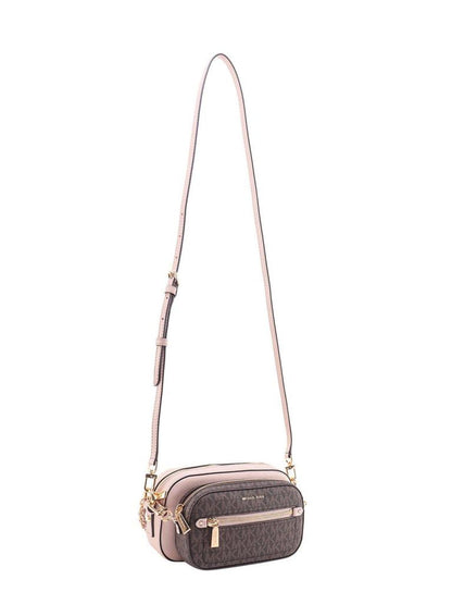 Michael Kors Jet Set Logo Plaque Zip-Up Crossbody Bag