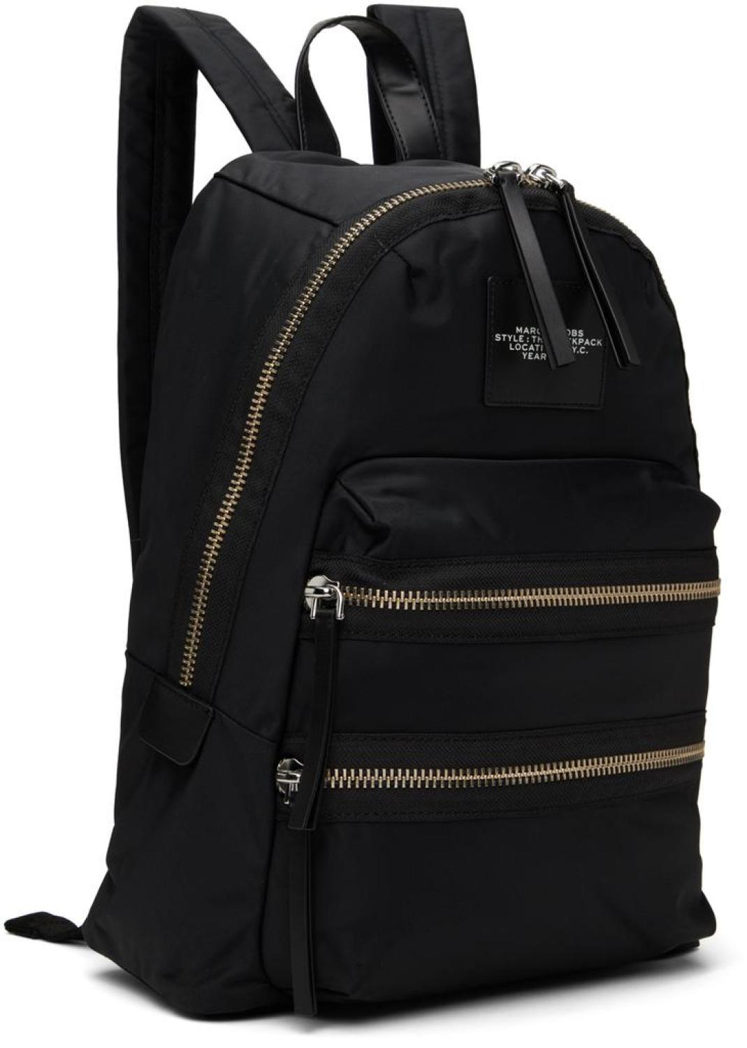 Black Large Biker Backpack