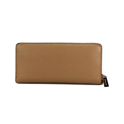 Michael Kors Jet Set Travel Large Camel Leather Continental Wristlet Women's Wallet