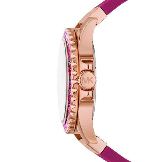 Women's Everest Three-Hand Fuchsia Silicone Watch 42mm