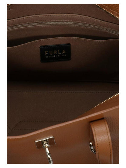 Furla Net Logo Detailed Tote Bag