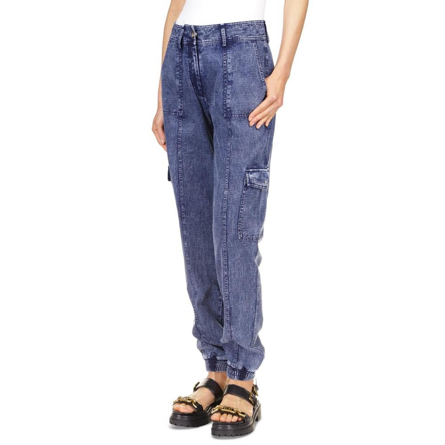 Women's Acid-Wash Utility Pants