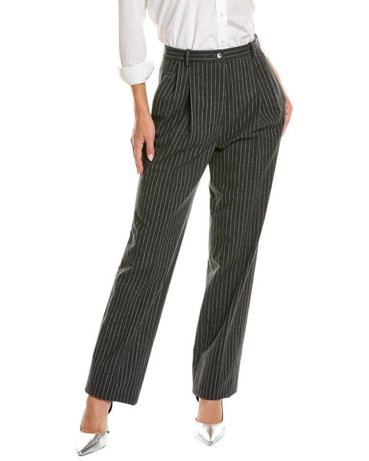 Michael Kors Mika Pinstripe Wool-Blend Pant