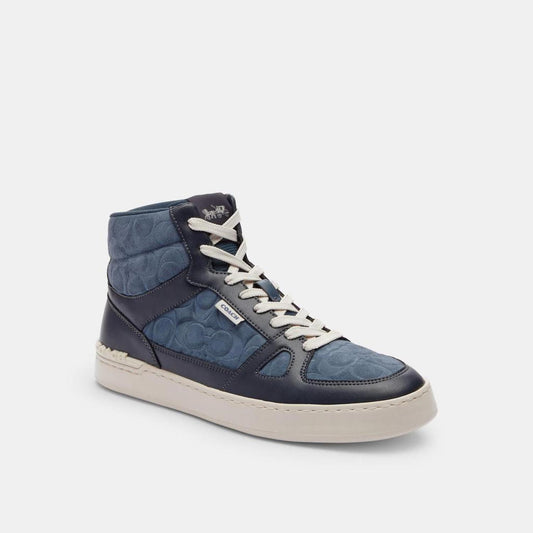 Coach Outlet Clip Court High Top Sneaker In Signature