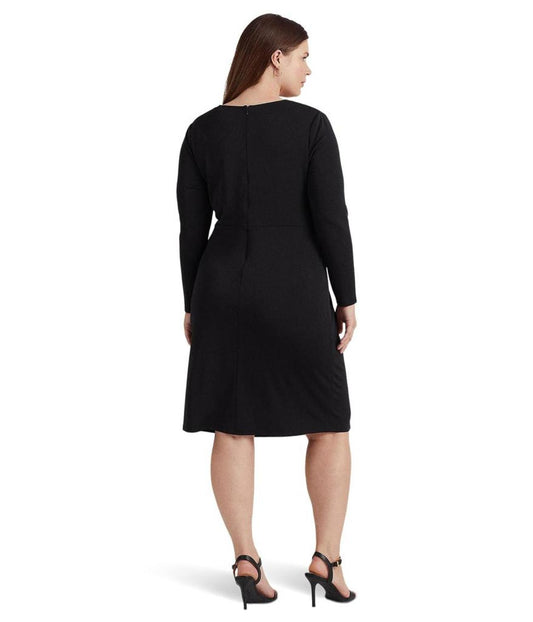 Plus Size Stretch Jersey Long Sleeve Dress