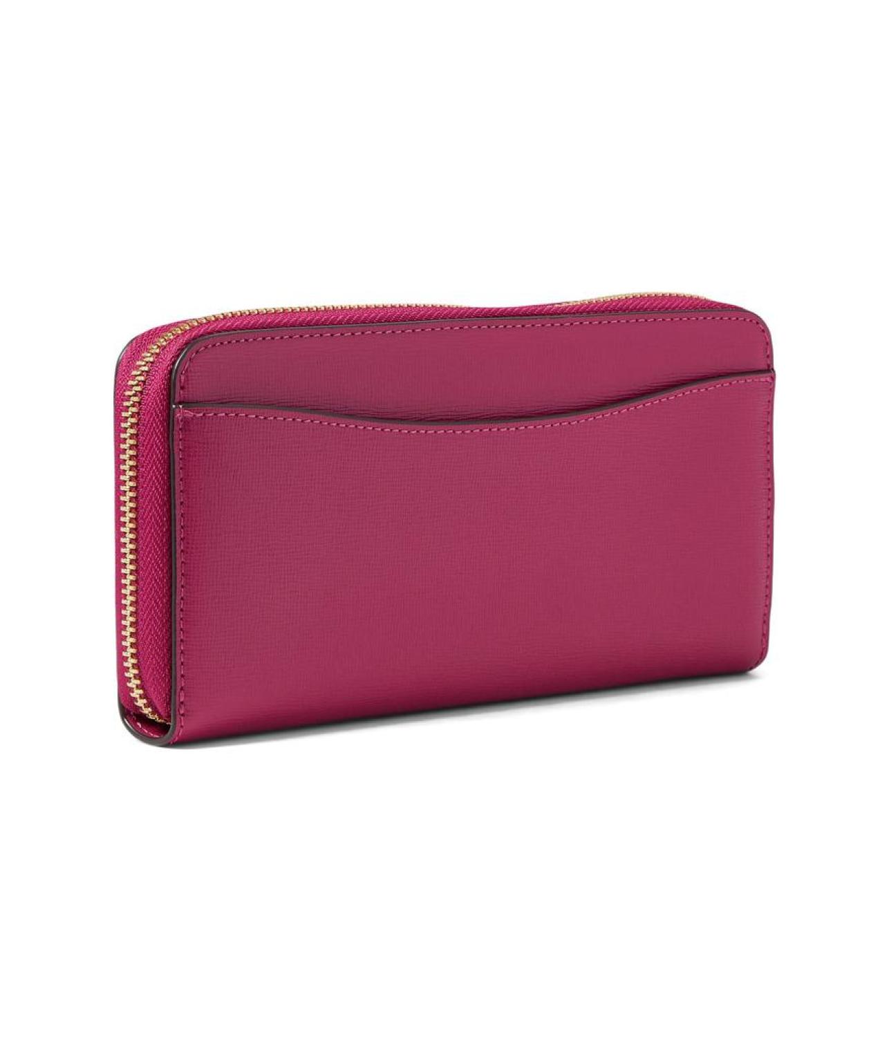 Morgan Saffiano Leather Zip Around Continental Wallet