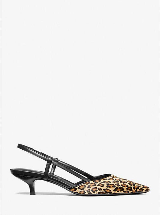 Hallie Leopard Print Calf Hair Pump