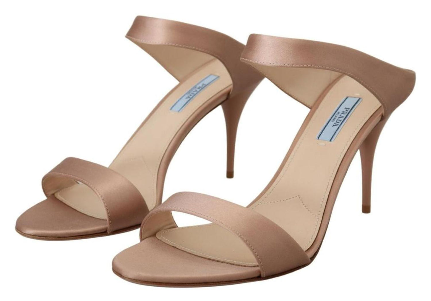 Prada Leather Sandals Stiletto Heels Open Toe Women's Shoes