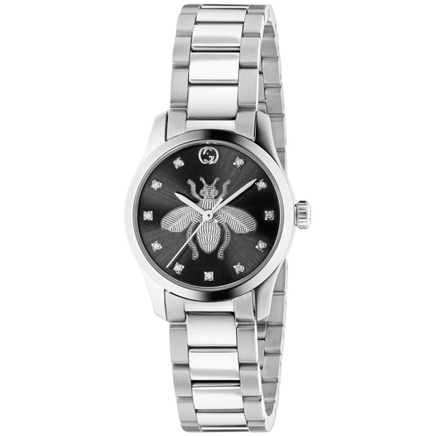 Women's Swiss G-Timeless Iconic Diamond (1/20 ct. t.w.) Stainless Steel Bracelet Watch 27mm