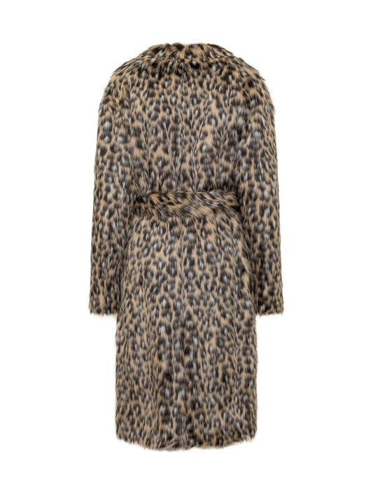 Michael Michael Kors Leopard Print Faux Fur Robe Coat