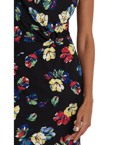 Petite Floral Stretch Jersey Short Sleeve Dress