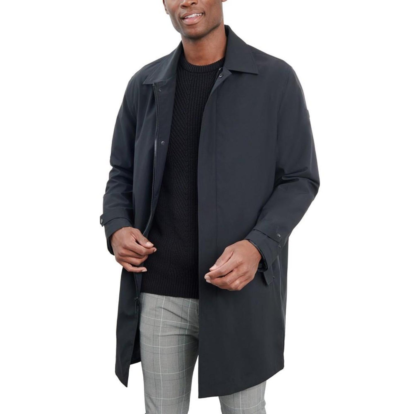 Men's Macintosh Full-Zip Raincoat, Created for Macy's