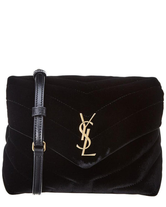 Saint Laurent LouLou Toy Matelasse Y Velvet Shoulder Bag