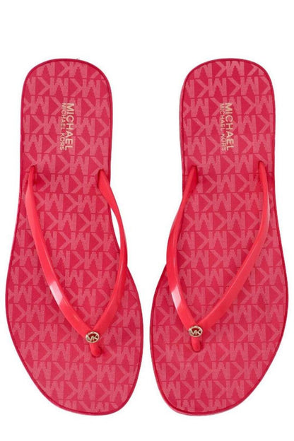 Michael Kors Lilo Logo Detailed Flip Flops