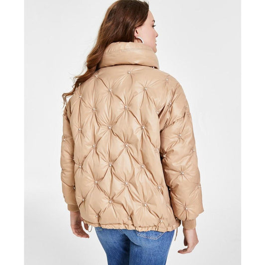 Women's Perla Embellished Zip-Front Puffer Jacket