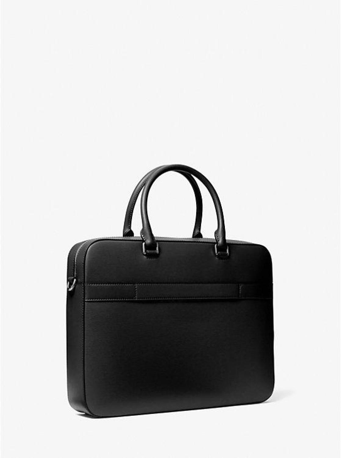 Cooper Textured Faux Leather Briefcase