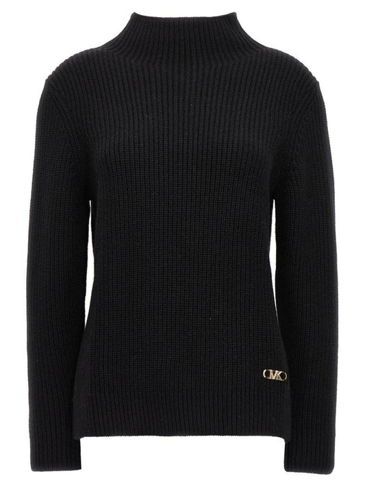 Michael Michael Kors Logo Plaque High Neck Jumper