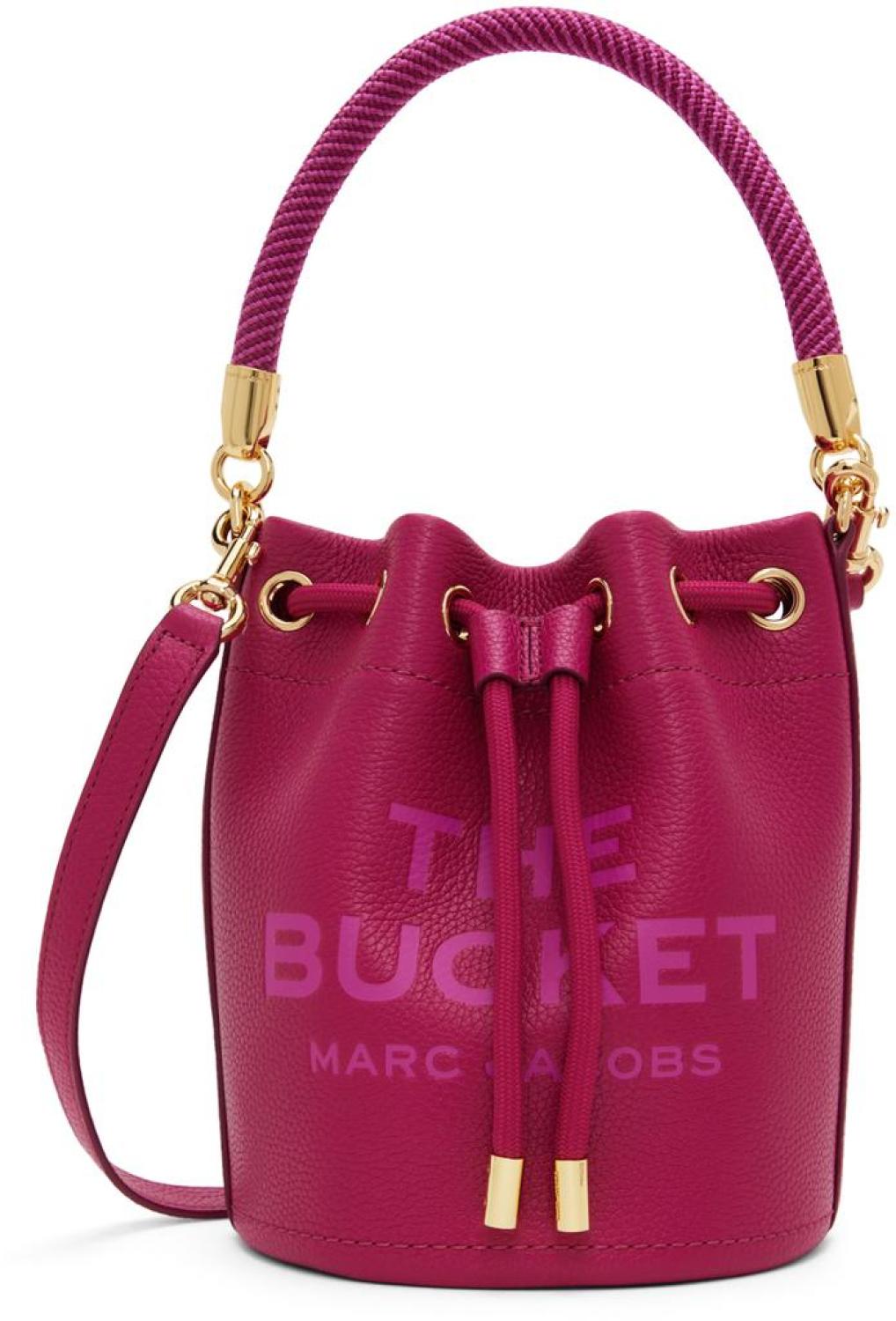 Pink 'The Leather Bucket' Bag