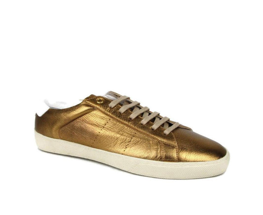 Saint Laurent Men's  Metallic Leather SL06 Sneakers