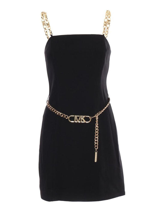 Michael Michael Kors Square Neck Belted Waist Mini Dress