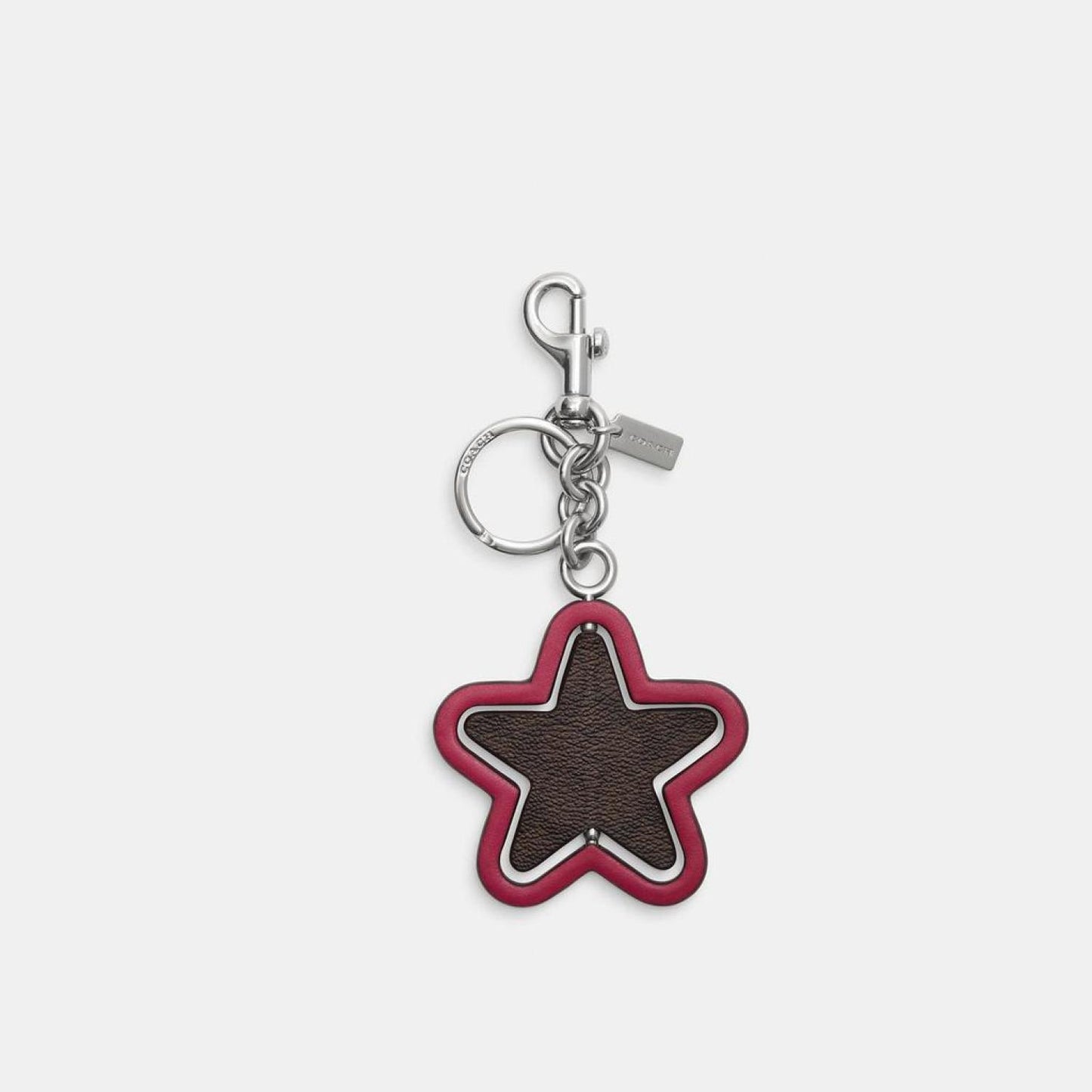 Coach Outlet Spinning Star Bag Charm In Signature Canvas