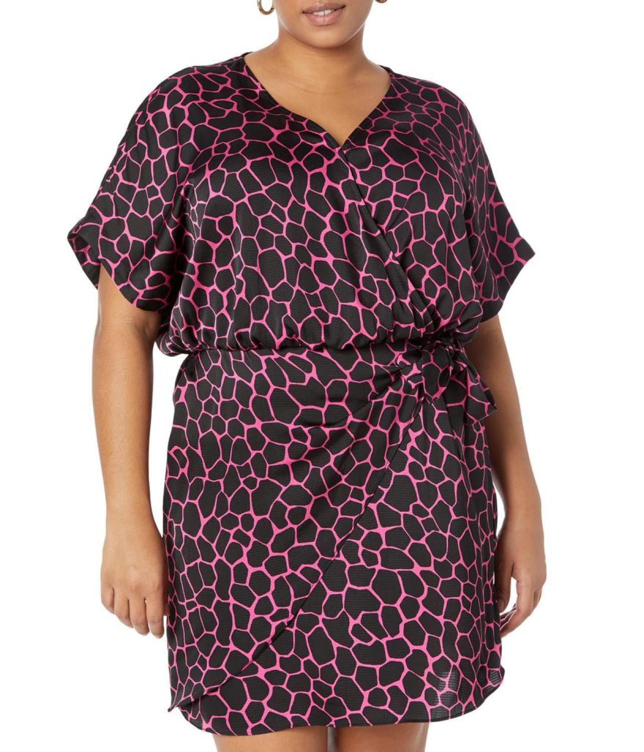 Plus Size Giraffe Wrap Dress