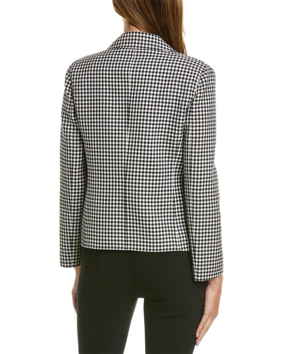 Michael Kors Gingham Wool Jacket