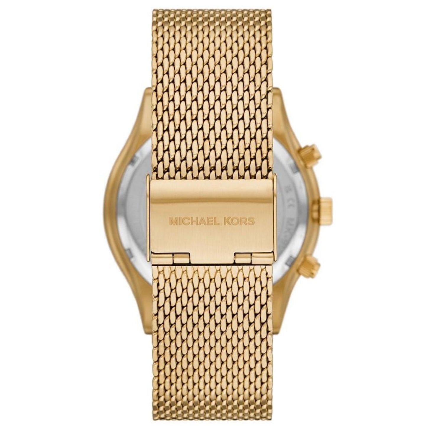 Men's Slim Runway Chronograph Gold-Tone Stainless Steel Mesh Bracelet Watch 44mm