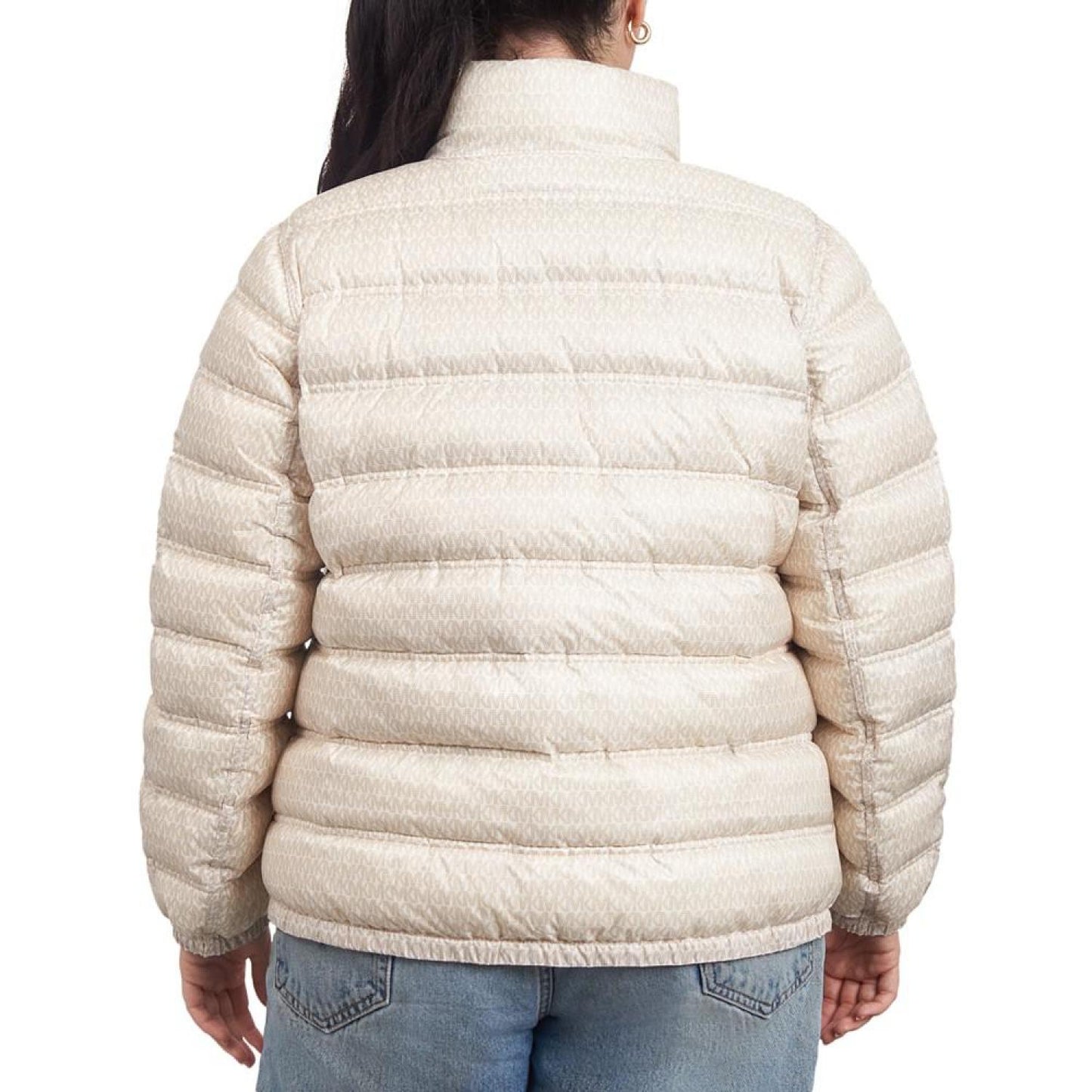 Women's Plus Size Reversible Shine Down Puffer Coat, Created for Macy's