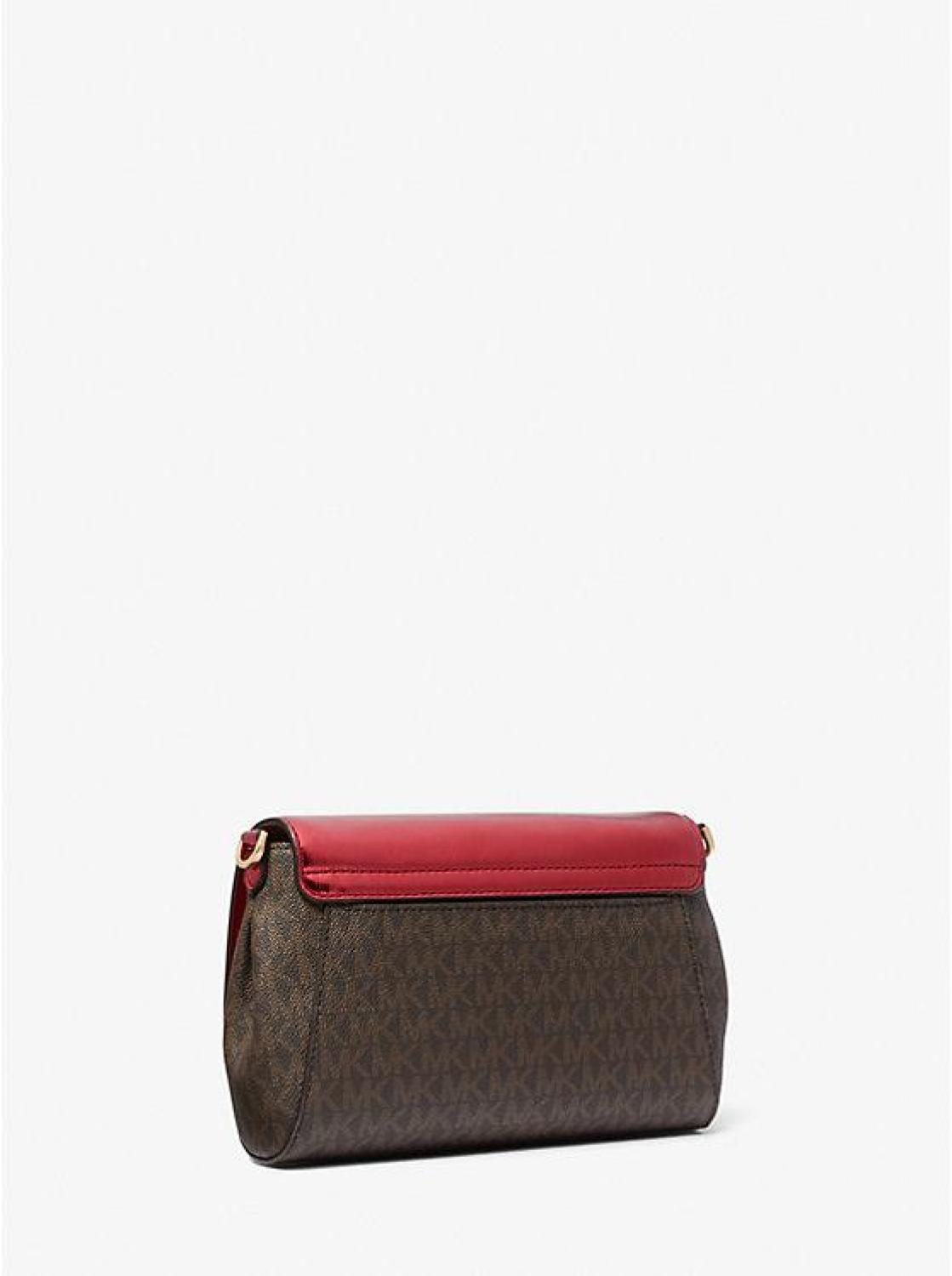 Jet Set Medium Signature Logo and Patent Convertible Crossbody Bag