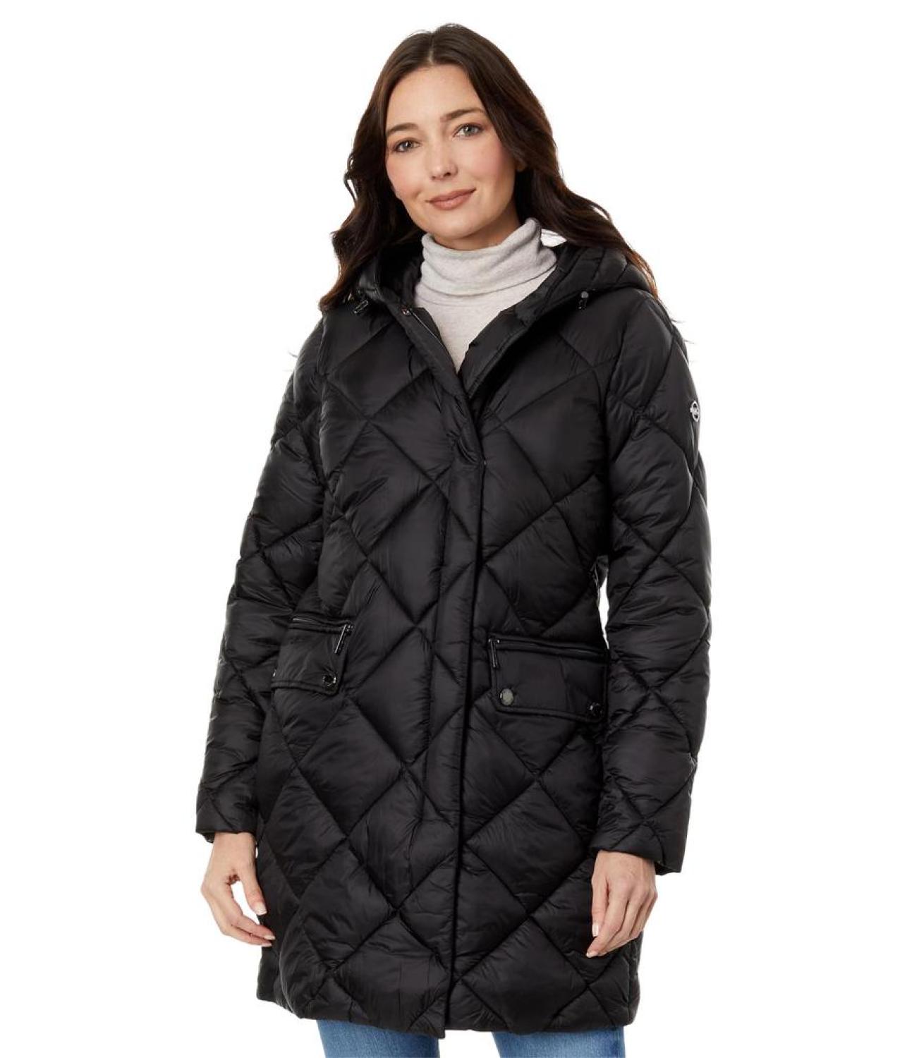 Hooded Long Quilt Puffer M426079C68