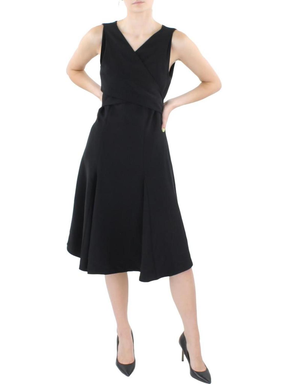 Womens Silk Midi Sheath Dress