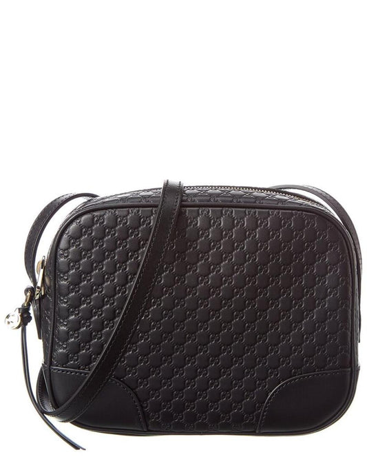 Gucci GG Leather Crossbody, Black