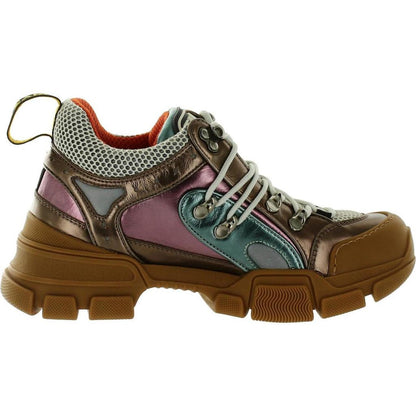 Flashtrek Womens Metallic Leather Casual and Fashion Sneakers