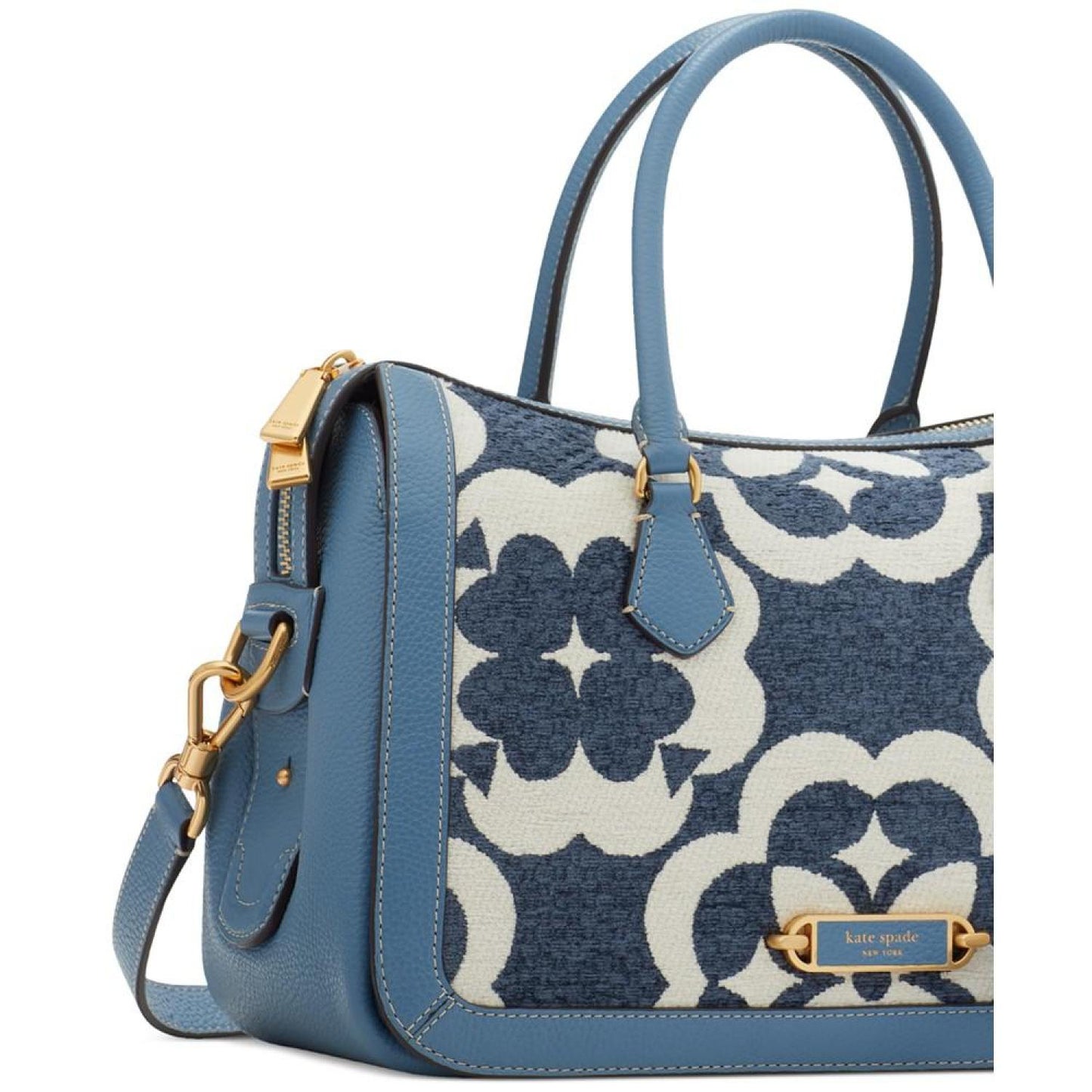 Gramercy Oversized Spade Flower Monogram Small Satchel