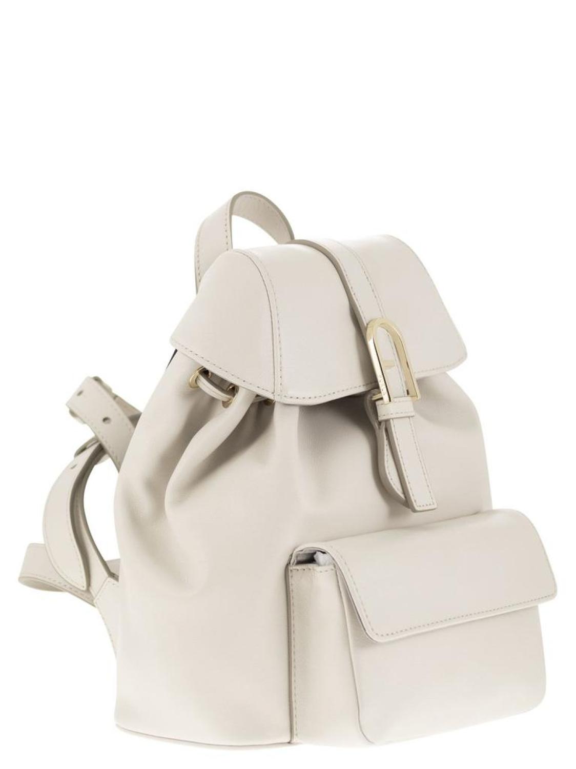 Furla Logo Plaque Drawstring Backpack