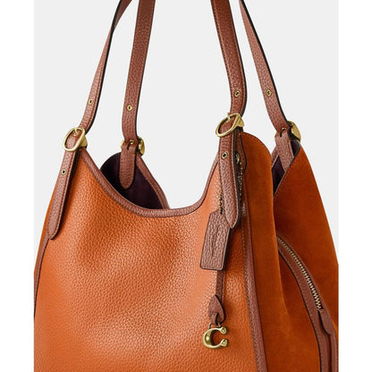 Lori Mixed Leather and Suede Shoulder Bag