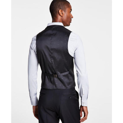 Men's Classic-Fit Wool Stretch Solid Suit Vest