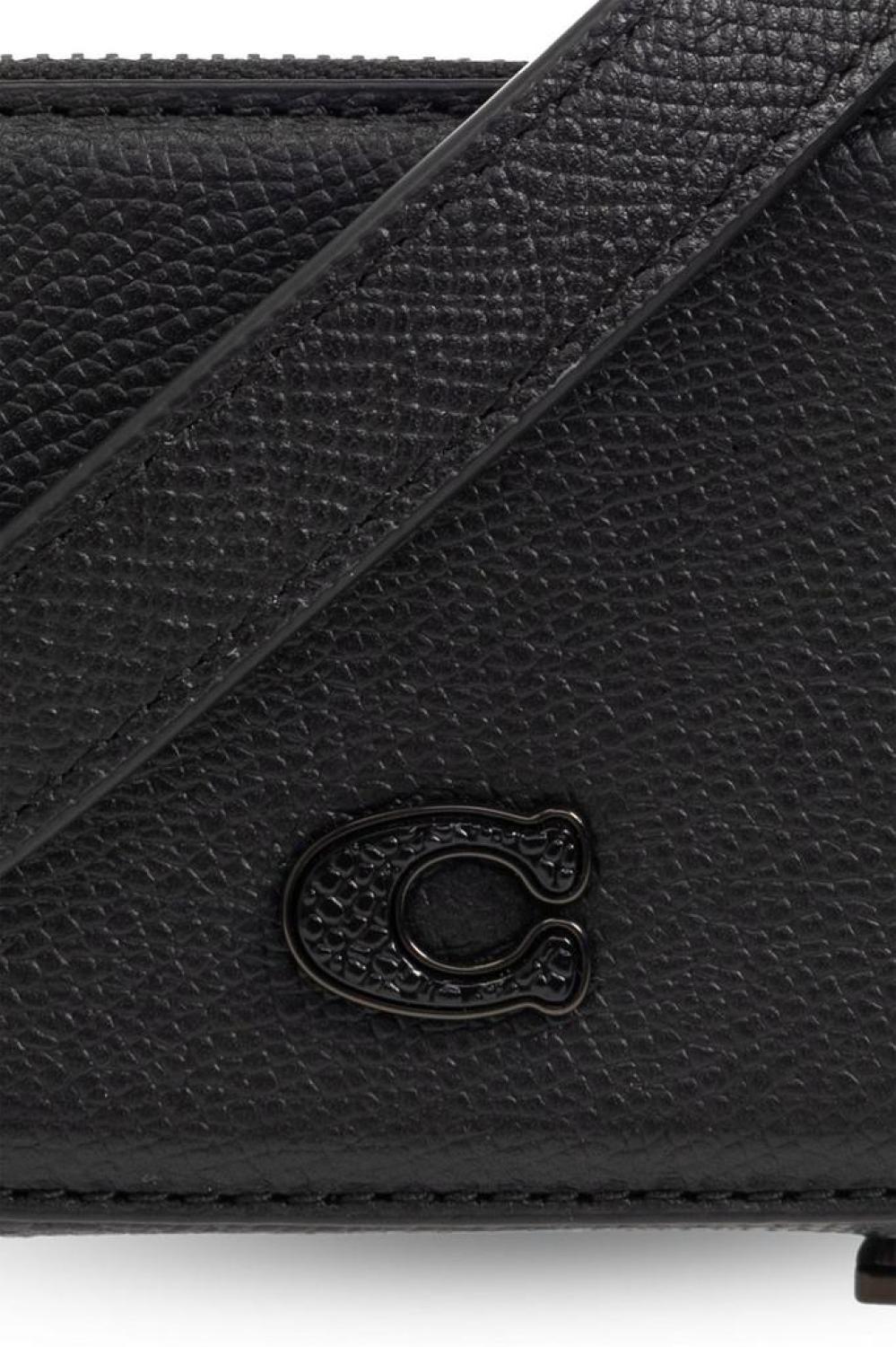 Coach Logo Plaque Zip Around Card Holder