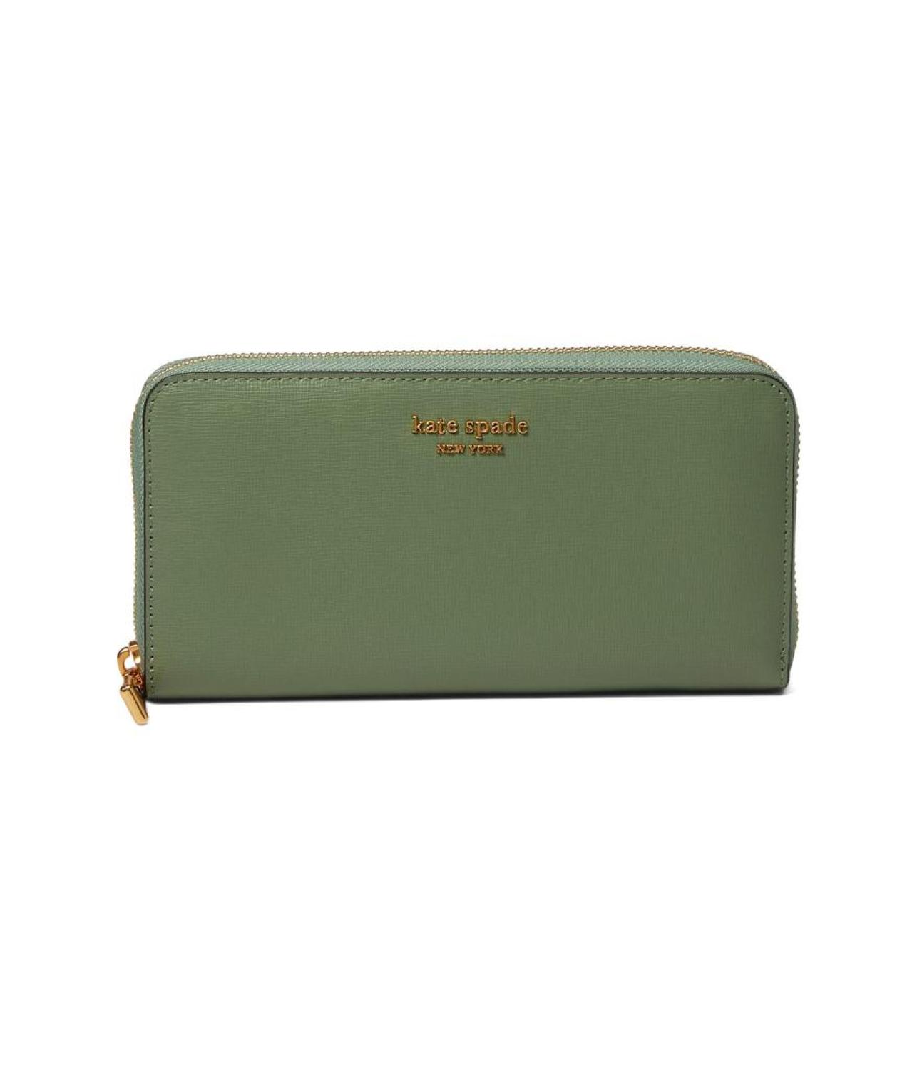 Morgan Saffiano Leather Zip Around Continental Wallet