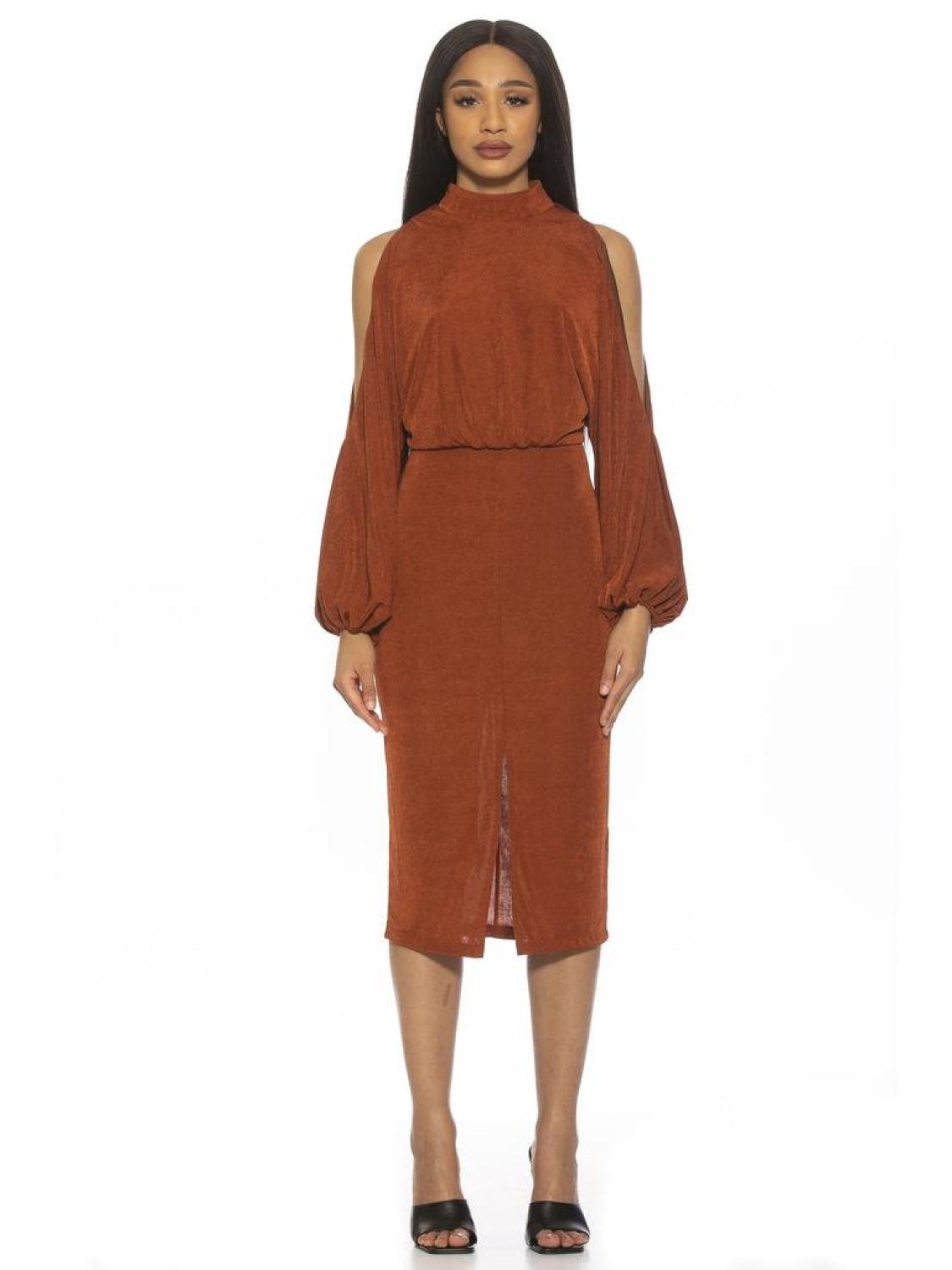 Mockneck Long Sleeves Dress