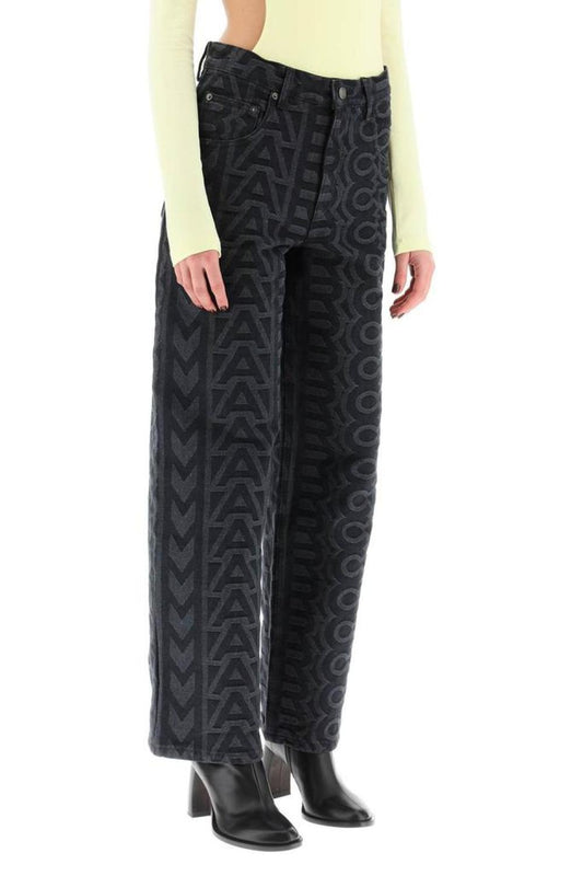 Marc Jacobs Monogram Patterned Straight Leg Jeans