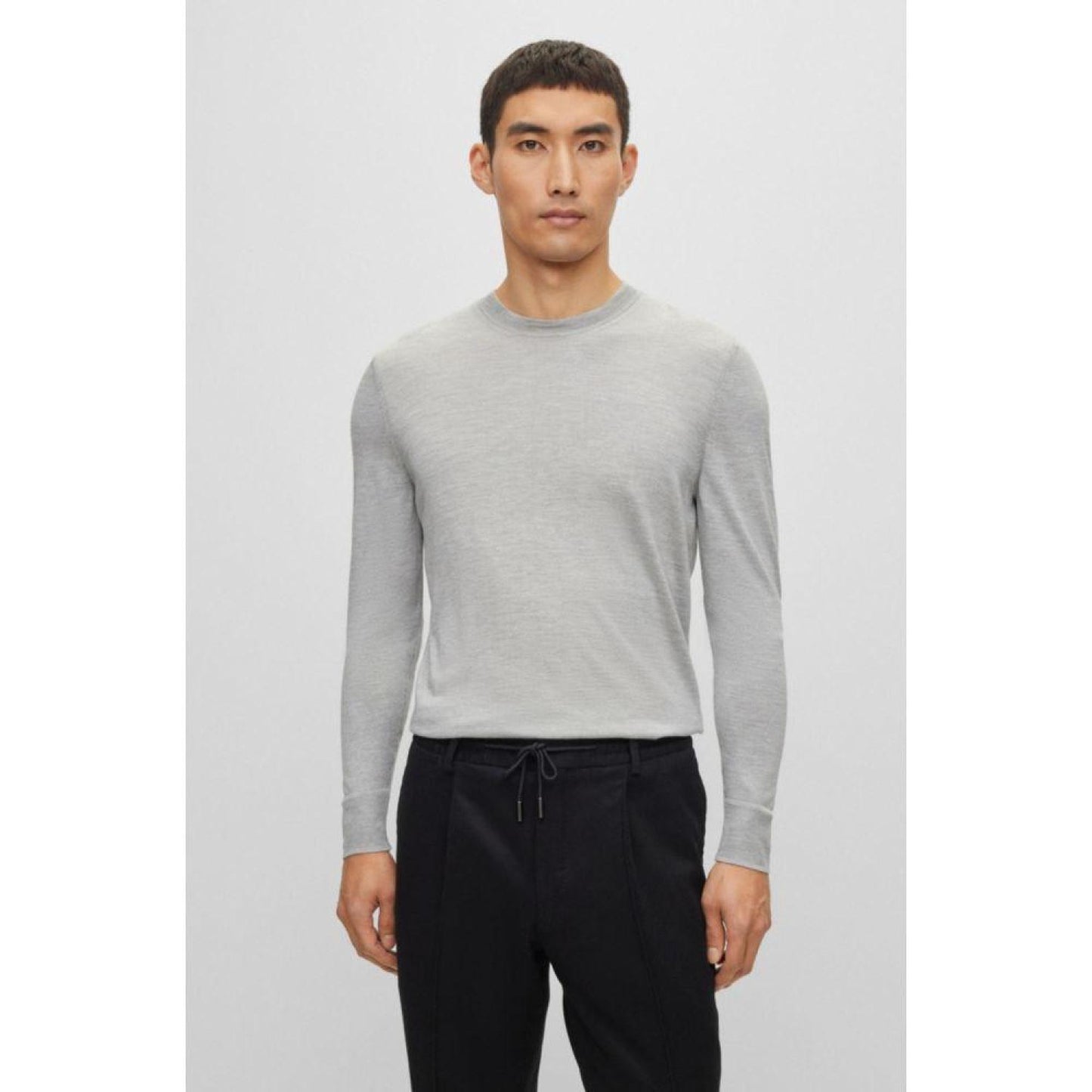 Regular-fit sweater in pure silk