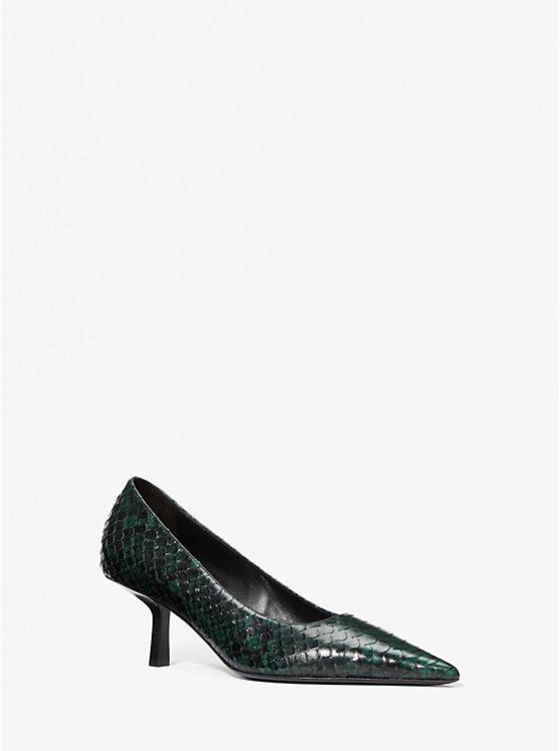 Frankie Python Embossed Leather Pump